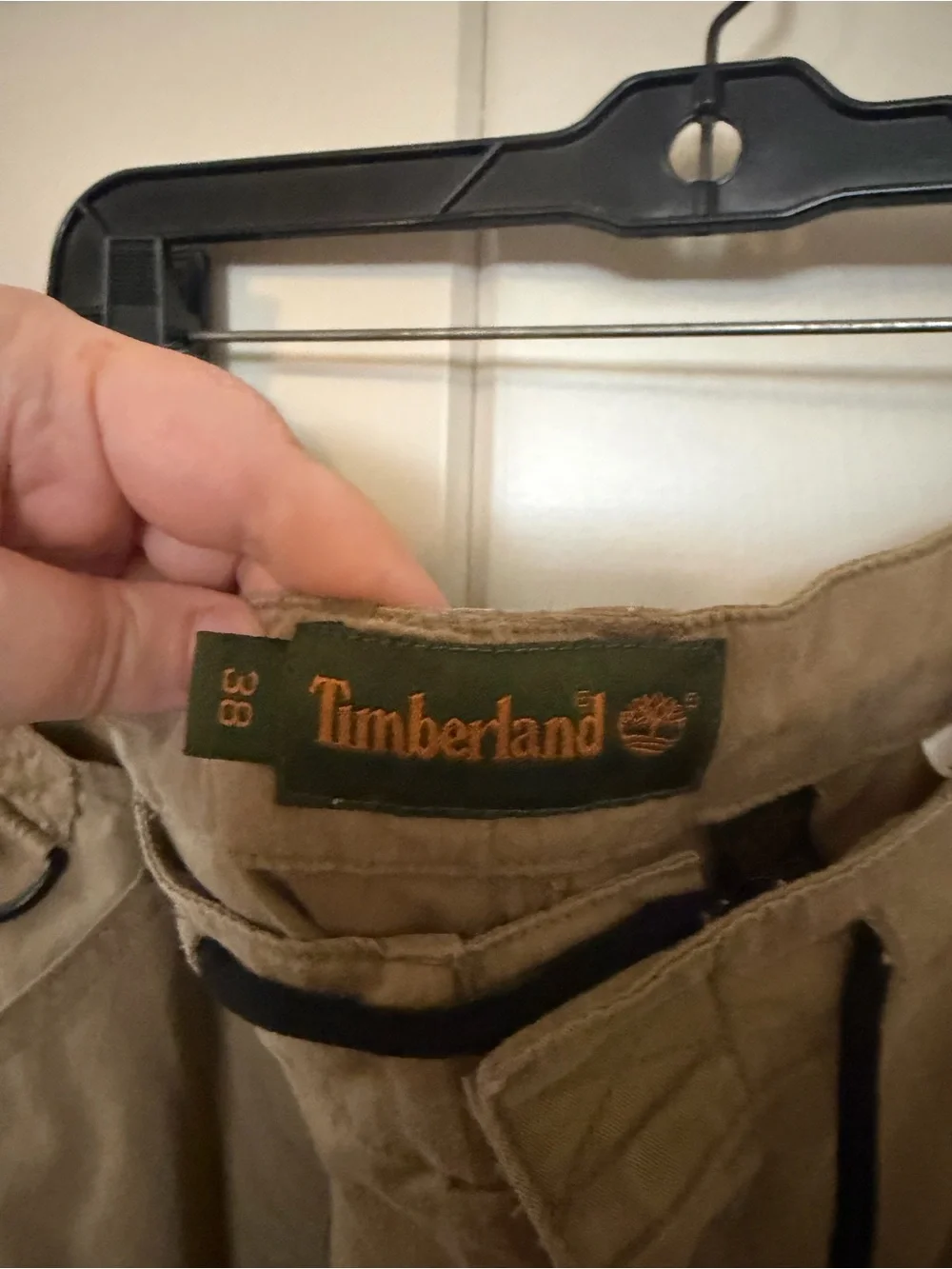 Vintage 2000 Timberland Size 38 Khaki Cargo Pants Y2K Utility